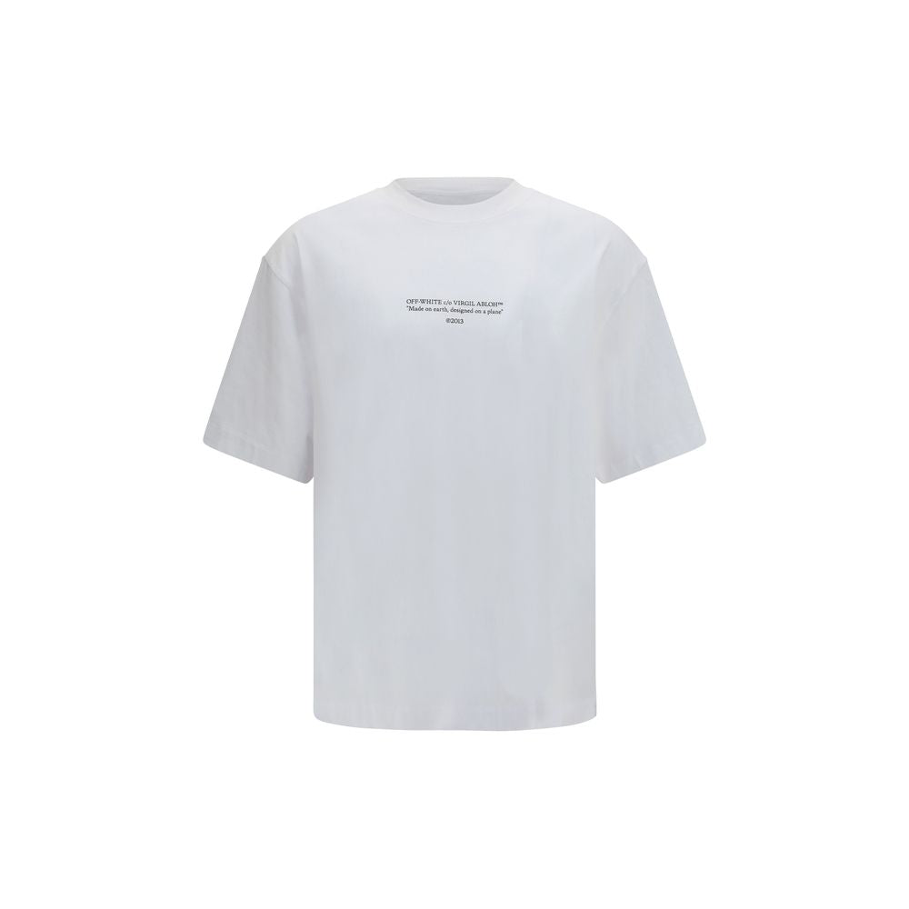 Off-White White Cotton T-Shirt - Made on Earth, Designed on a Plane