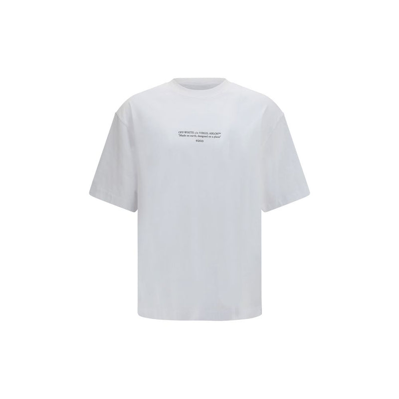 Off-White White Cotton T-Shirt - Made on Earth, Designed on a Plane