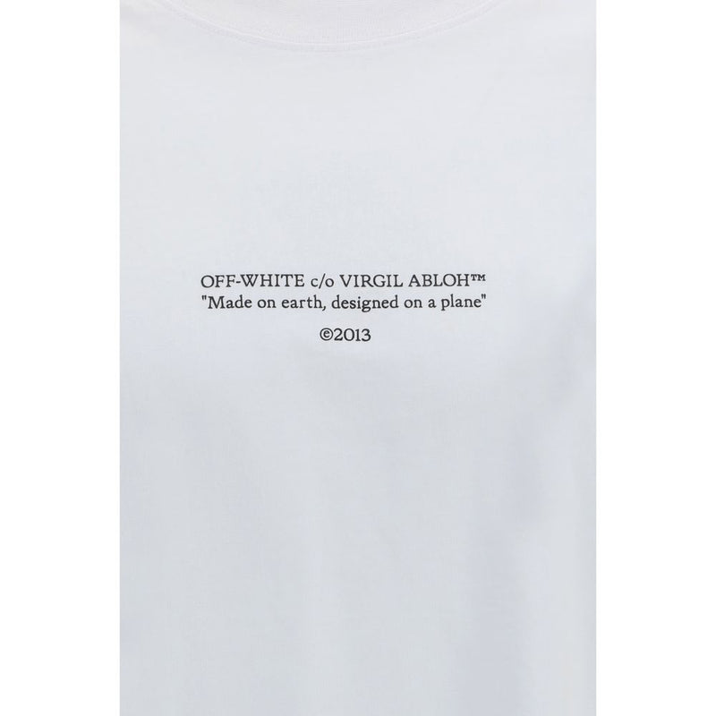 Off-White White Cotton T-Shirt - Made on Earth, Designed on a Plane