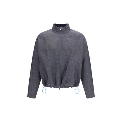 Veste en jean en lin bleu Fendi