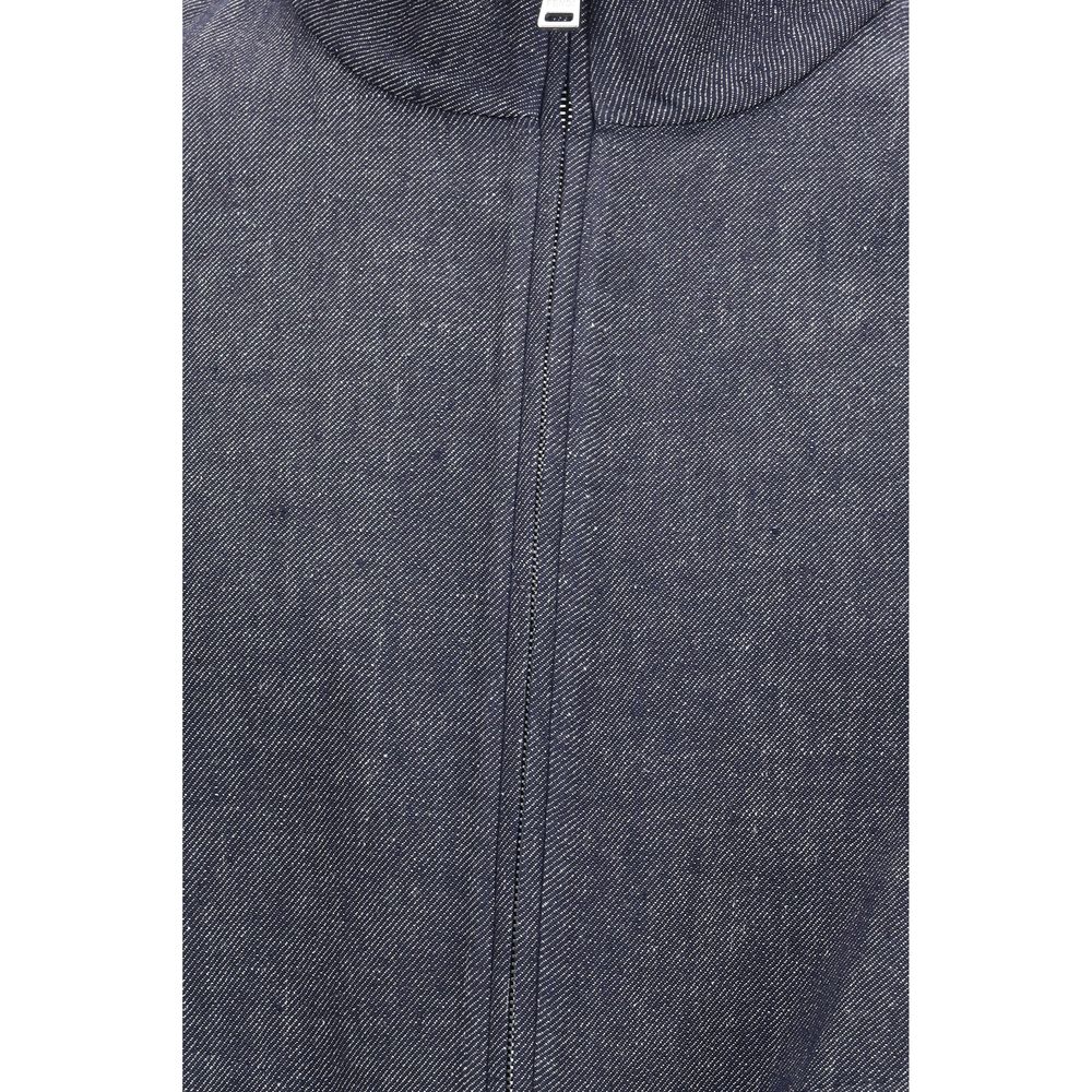 Veste en jean en lin bleu Fendi