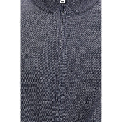 Veste en jean en lin bleu Fendi