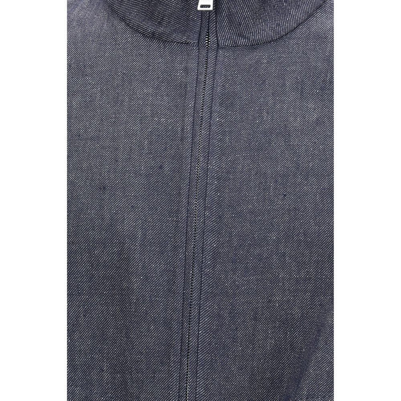 Veste en jean en lin bleu Fendi