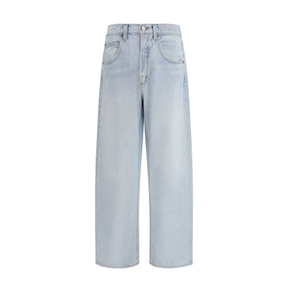 Agolde Blue Cotton Tapered Jeans - Fusion Style