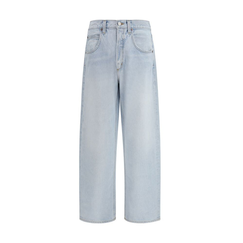 Agolde Blue Cotton Tapered Jeans - Fusion Style