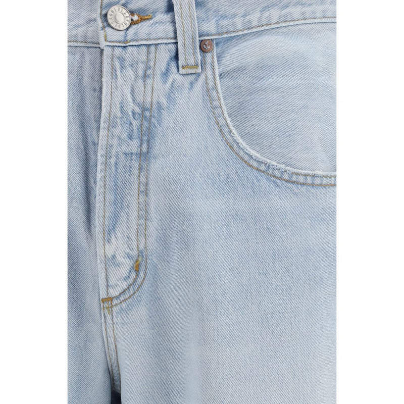 Agolde Blue Cotton Tapered Jeans - Fusion Style