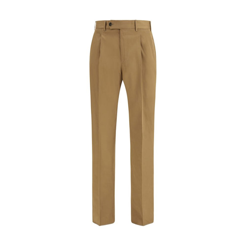 PT Torino Brown Cotton Casual Pants - Elegant & Comfortable