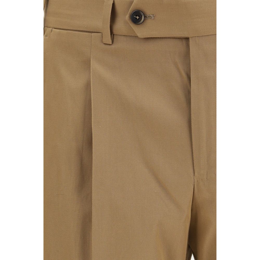 PT Torino Brown Cotton Casual Pants - Elegant & Comfortable