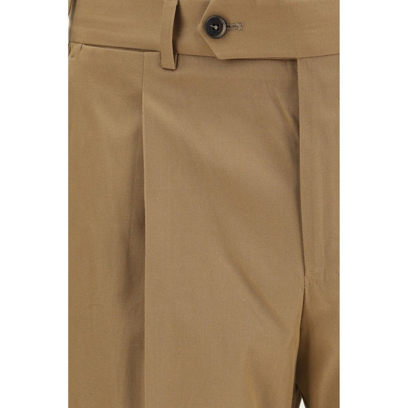 PT Torino Brown Cotton Casual Pants - Elegant & Comfortable