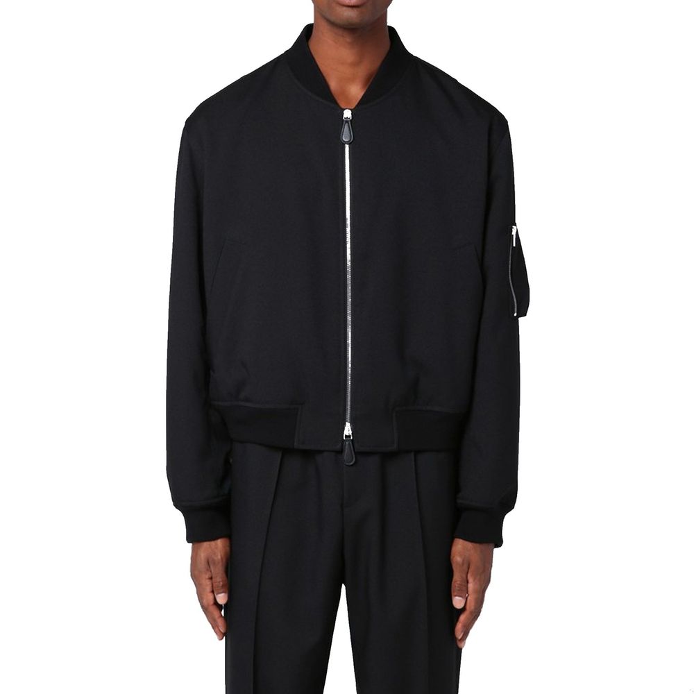 Blouson bomber Jil Sander en polyester noir