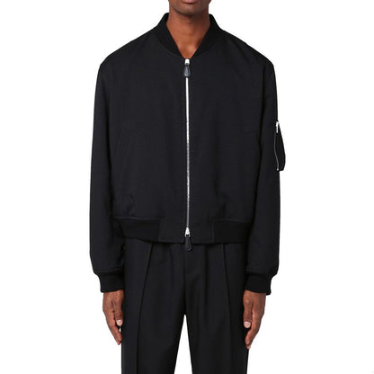 Blouson bomber Jil Sander en polyester noir
