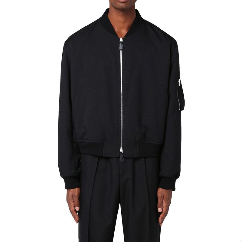 Blouson bomber Jil Sander en polyester noir