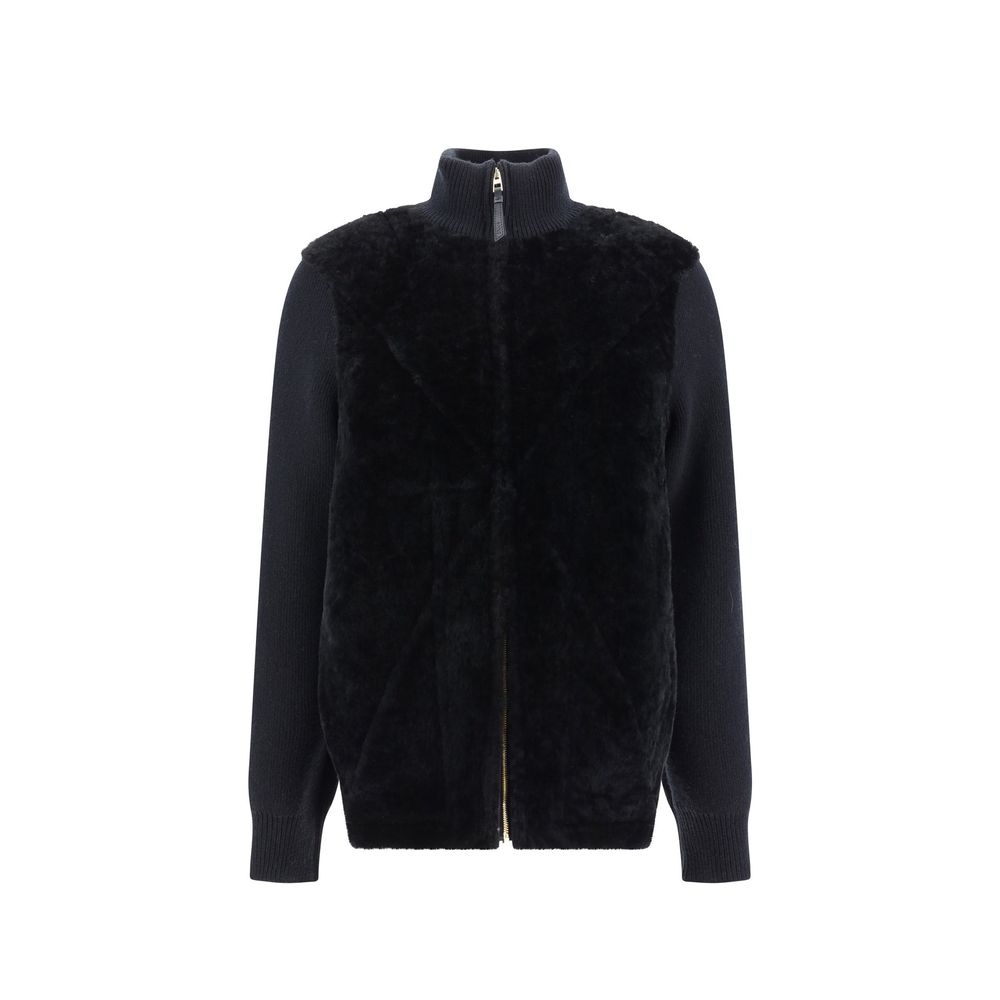 Loewe Black Lamb Fur Coat for Women