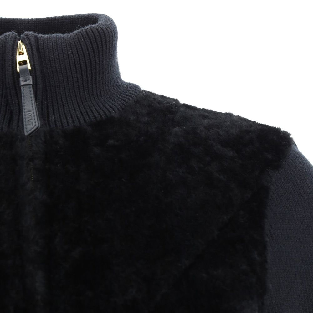 Loewe Black Lamb Fur Coat for Women