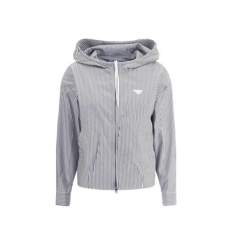Prada Blue Polyamide Bomber Jacket for Women