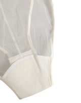 Dolce & Gabbana White Sheer Nylon Halterneck Bodysuit