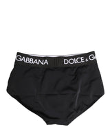 Dolce & Gabbana Black Logo Waistband Coulotte Panty