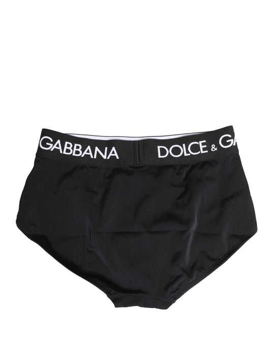 Dolce & Gabbana Black Logo Waistband Coulotte Panty