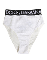 Dolce & Gabbana High Waist Panty with White Sequins