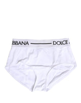 Dolce & Gabbana Brief Panty Underwear with Logo Waistband - White