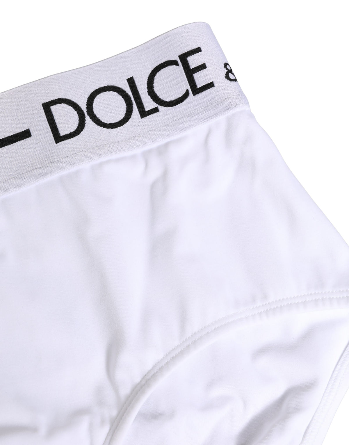 Dolce & Gabbana Brief Panty Underwear with Logo Waistband - White