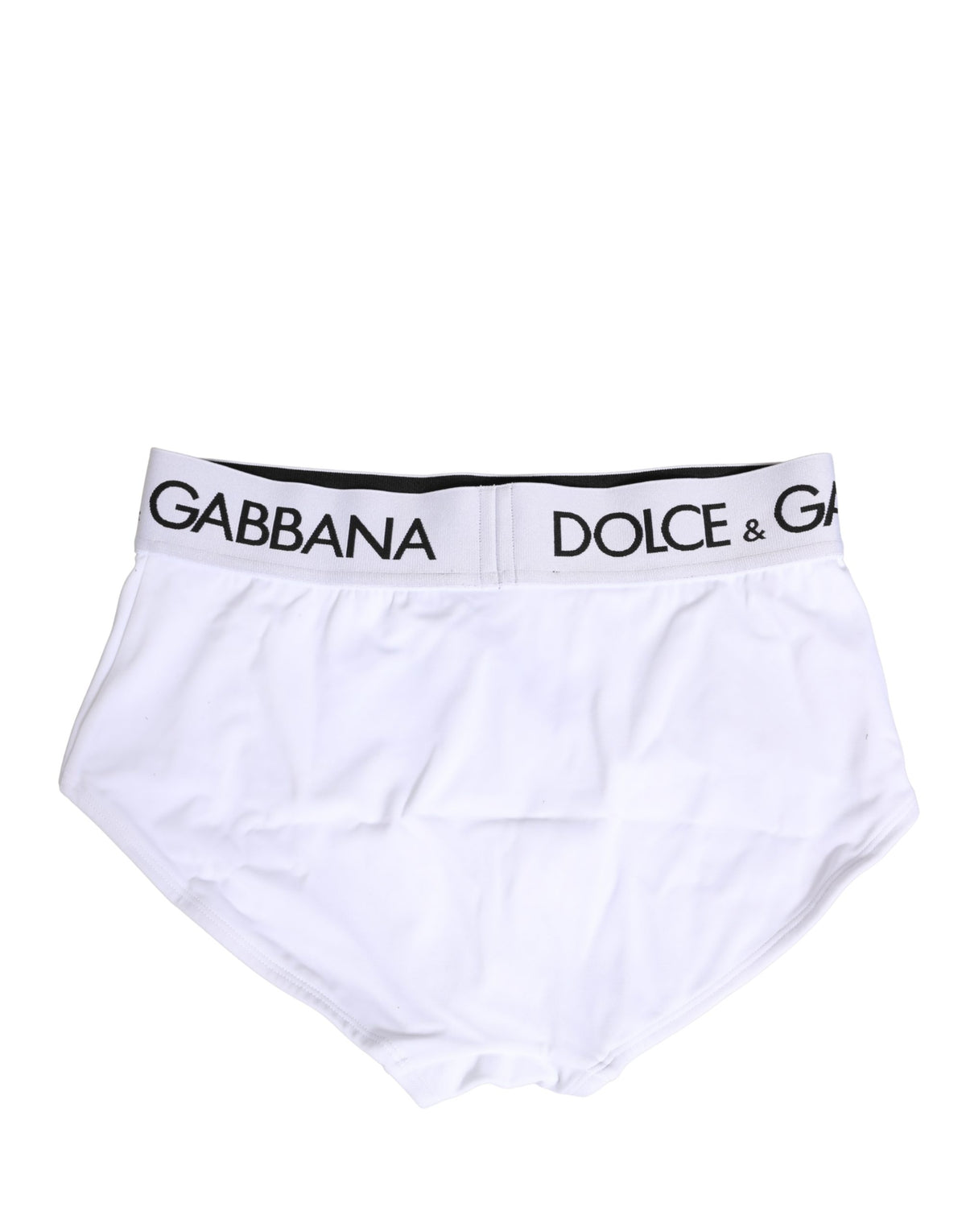 Dolce & Gabbana Brief Panty Underwear with Logo Waistband - White