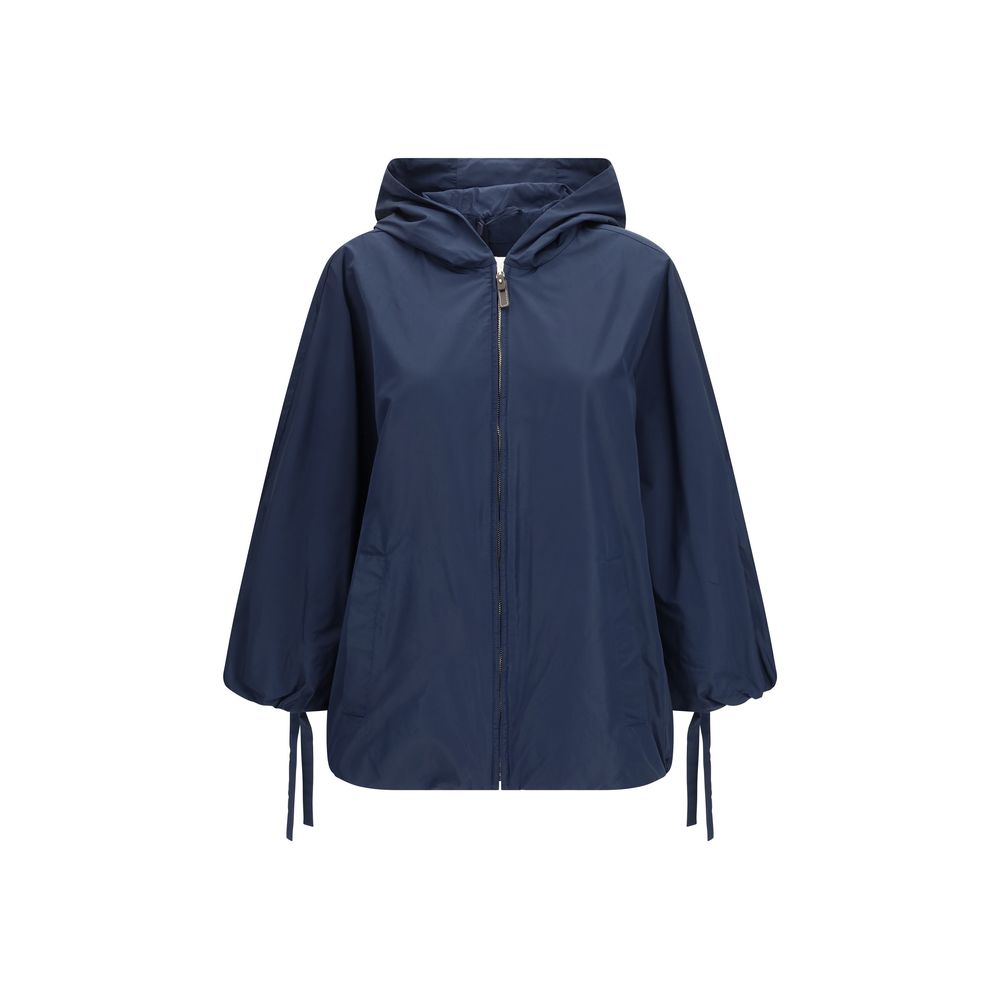 'S Max Mara Blue Polyester Trench Coat - Oversized Blouson