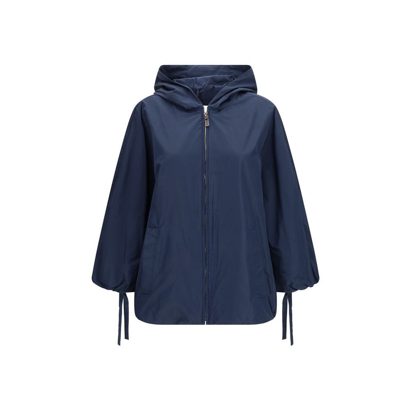'S Max Mara Blue Polyester Trench Coat - Oversized Blouson