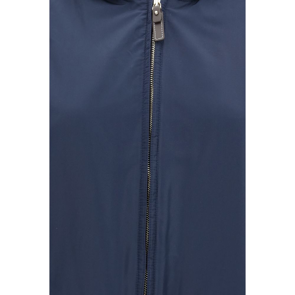 'S Max Mara Blue Polyester Trench Coat - Oversized Blouson