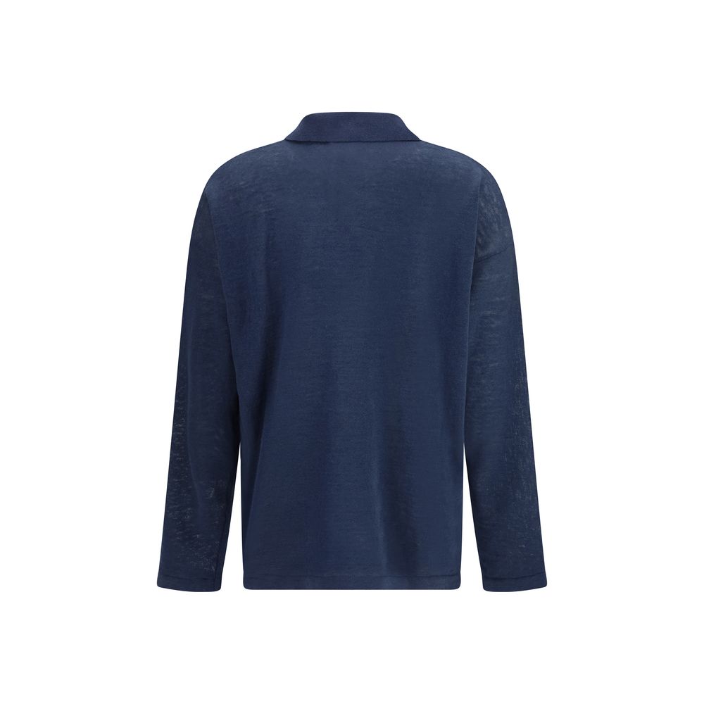 'S Max Mara Blue Linen Cardigan - Elegant Layering Essential