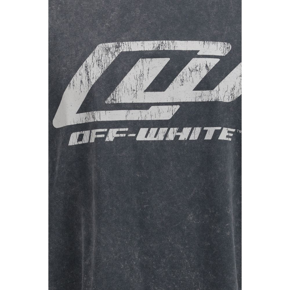 Off-White Racing Skate T-shirt - Gray Cotton Sportswear