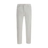 PT Torino White Cotton Tapered Jeans for Men