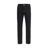 PT Torino Black Cotton Tapered Jeans for Men