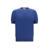 Brunello Cucinelli Blue Cotton T-Shirt - Sophisticated Style