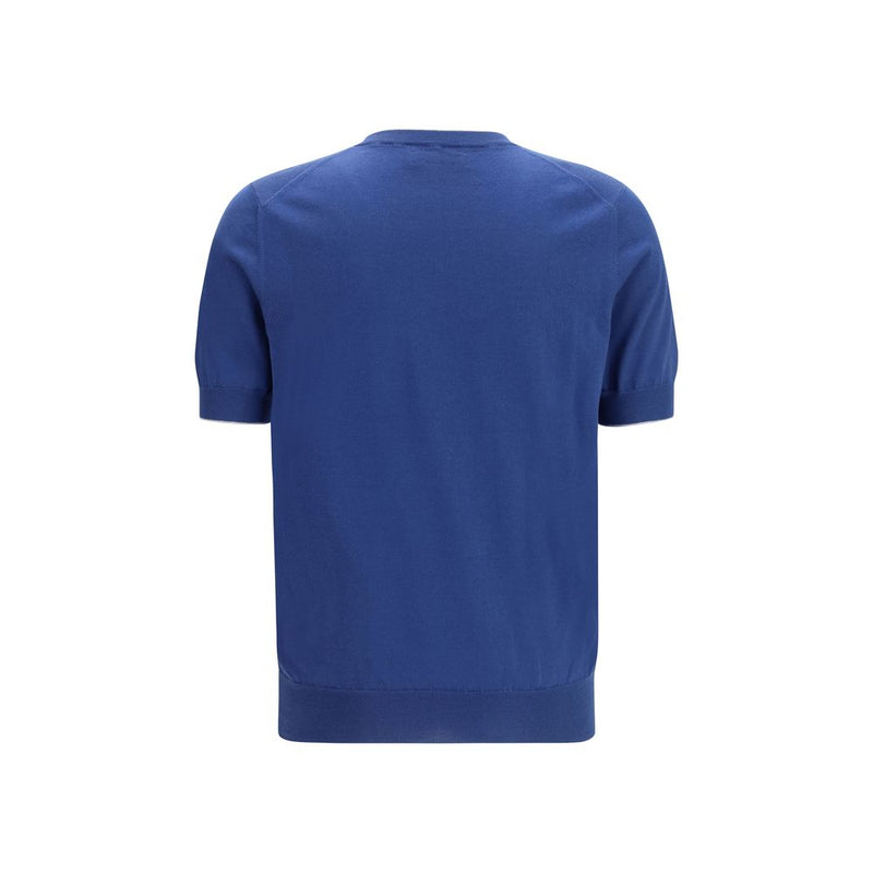 Brunello Cucinelli Blue Cotton T-Shirt - Sophisticated Style