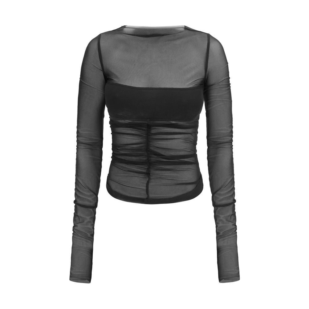 Rick Owens Black Nylon Blouse - Tempio Bandeau Top