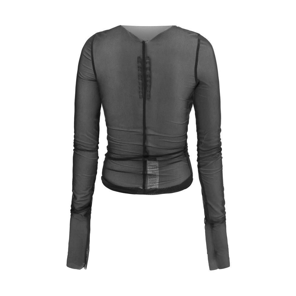 Rick Owens Black Nylon Blouse - Tempio Bandeau Top