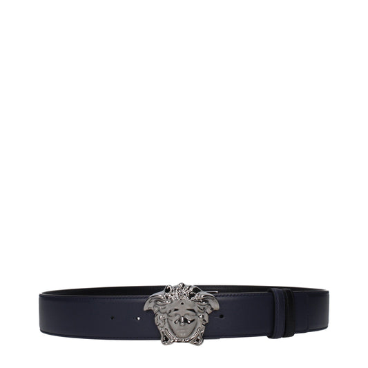 Versace Blauw Leren Normale Riem
