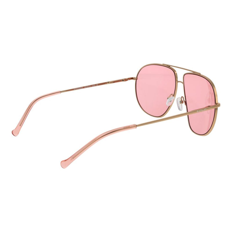Replay Gold Metal Sunglasses - Unisex Aviator Style