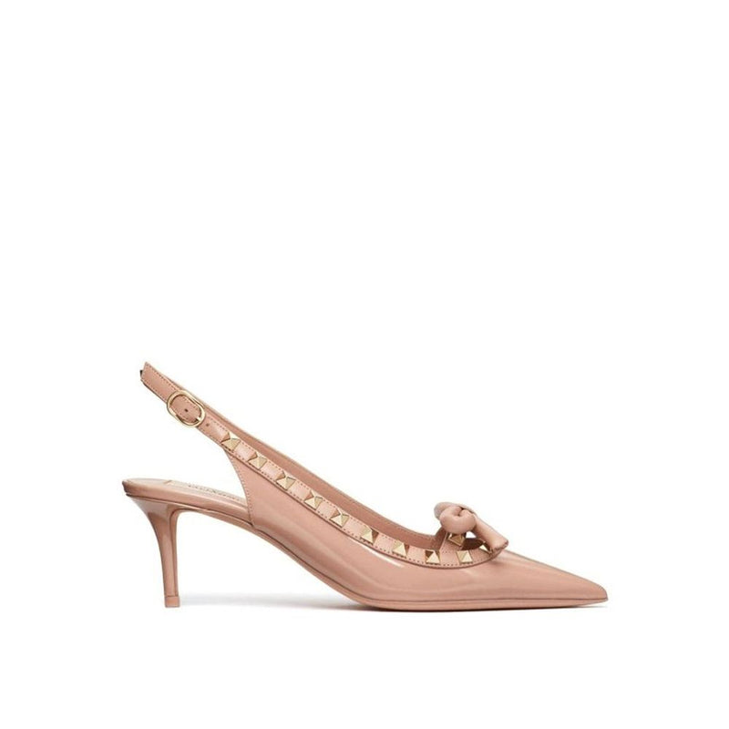 Valentino Garavani Beige Calfskin Mid Heel Pumps for Women