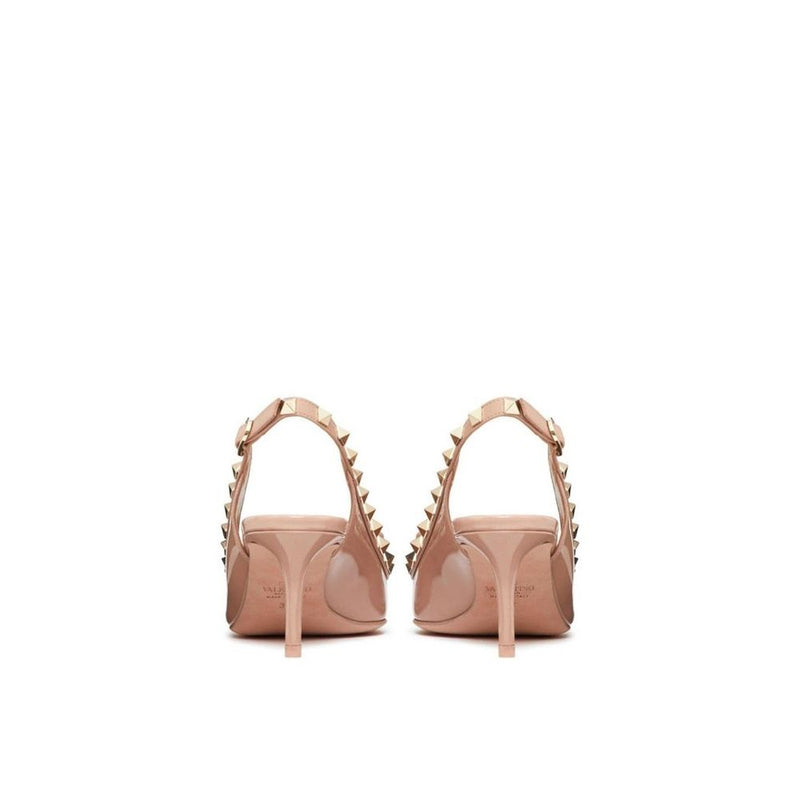 Valentino Garavani Beige Calfskin Mid Heel Pumps for Women