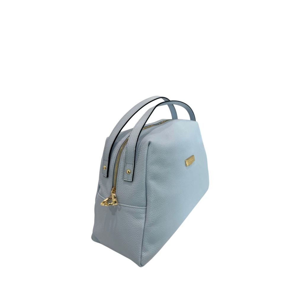 Baldinini Trend Blue Cowhide Clutch Bag