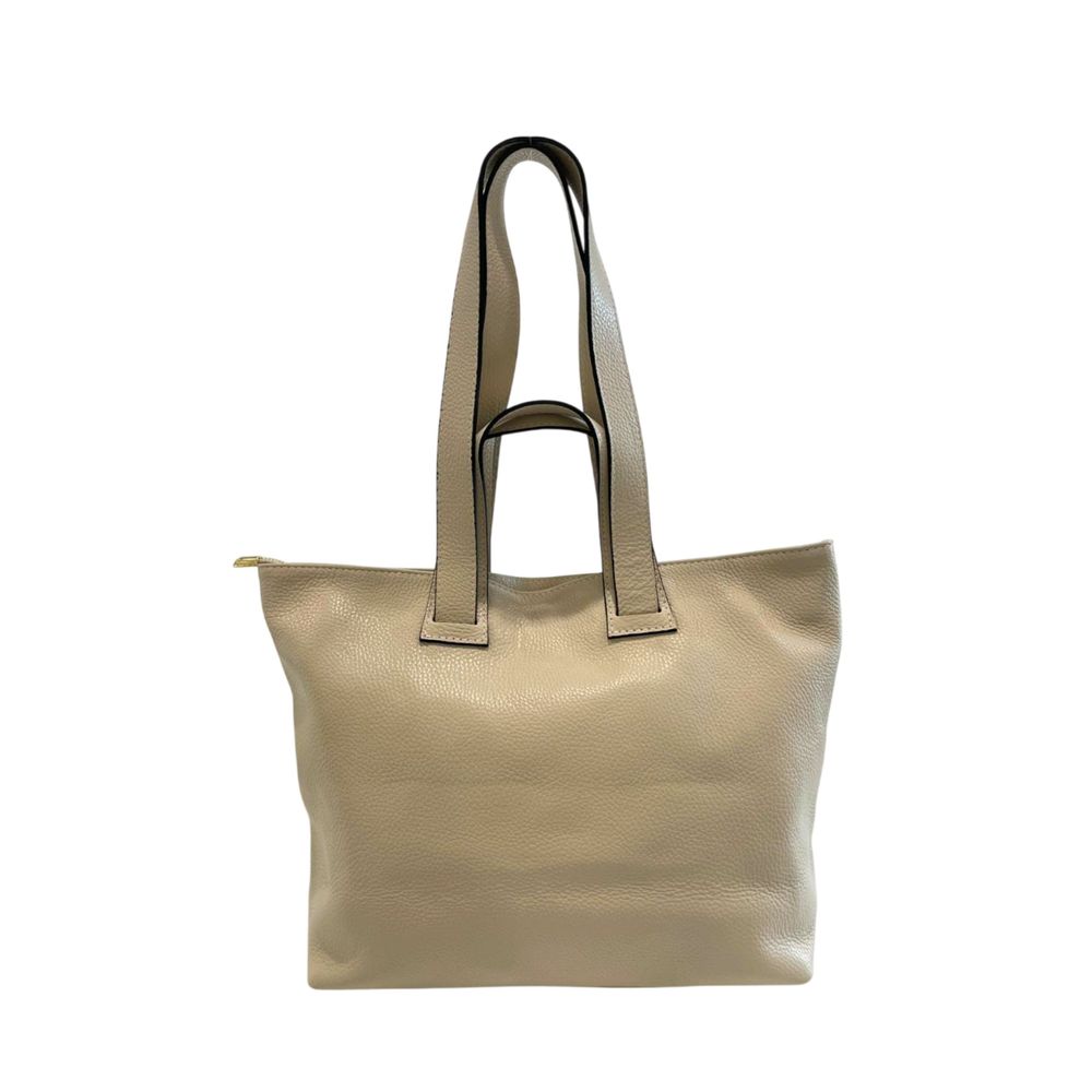 Baldinini Trend Beige Leather Shoulder Bag for Women