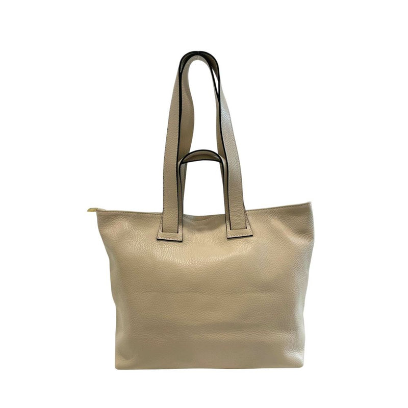 Baldinini Trend Beige Leather Shoulder Bag for Women