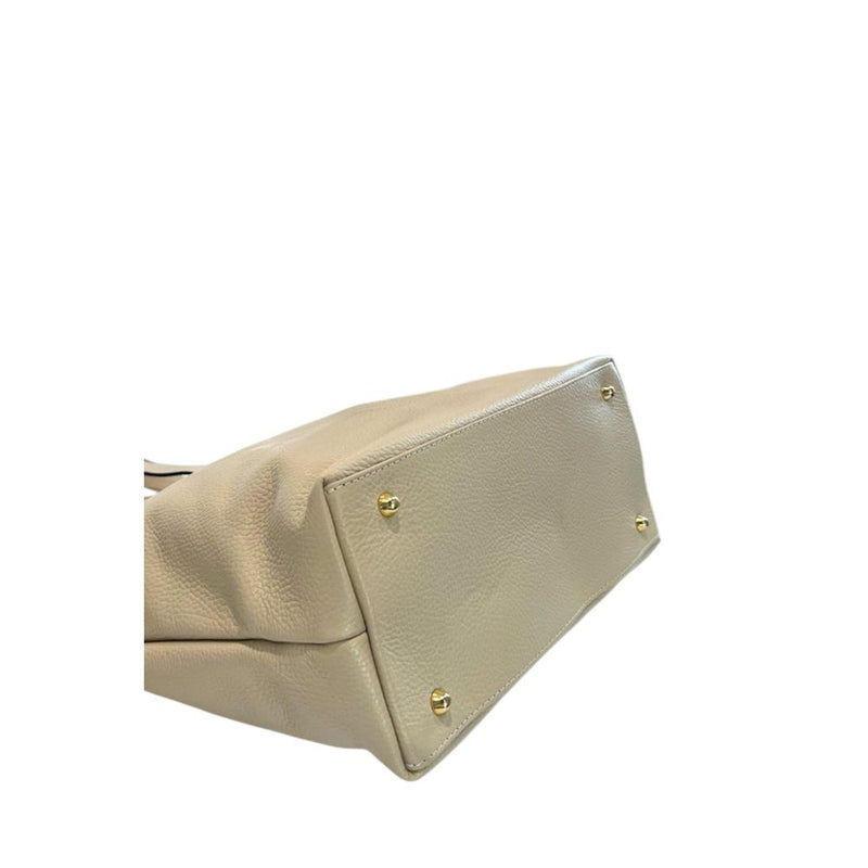 Baldinini Trend Beige Leather Shoulder Bag for Women