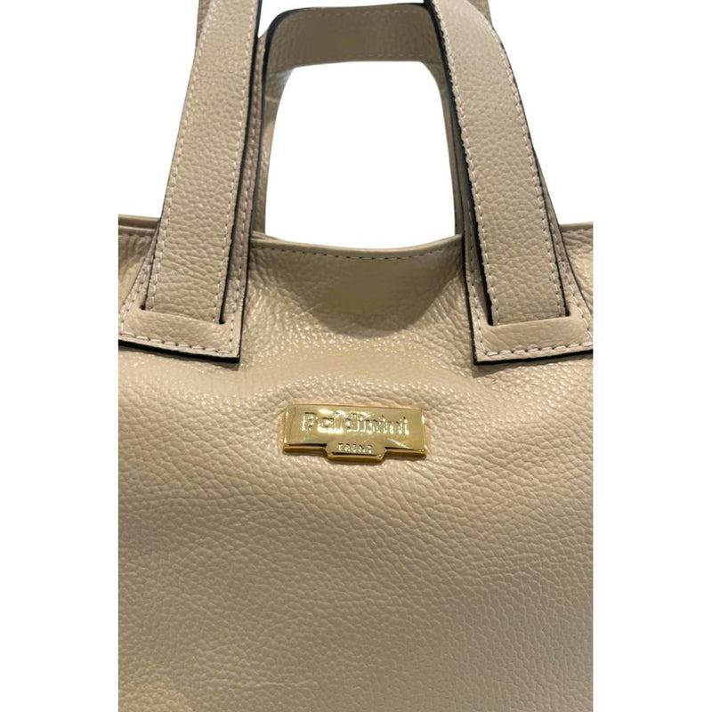 Baldinini Trend Beige Leather Shoulder Bag for Women