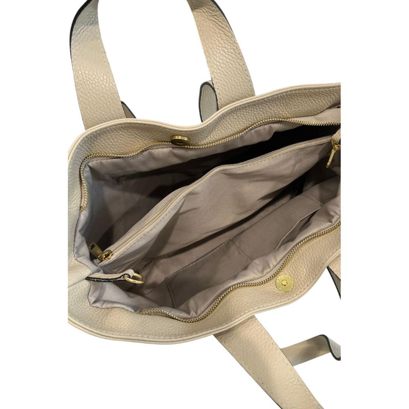 Baldinini Trend Beige Leather Shoulder Bag for Women