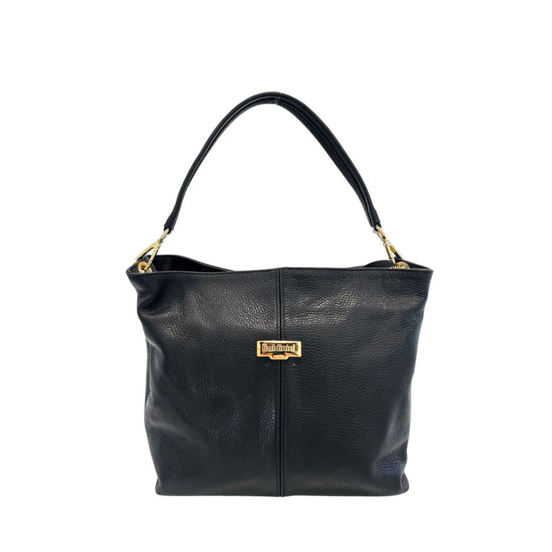 Baldinini Trend Black Leather Women's Shoulder Bag
