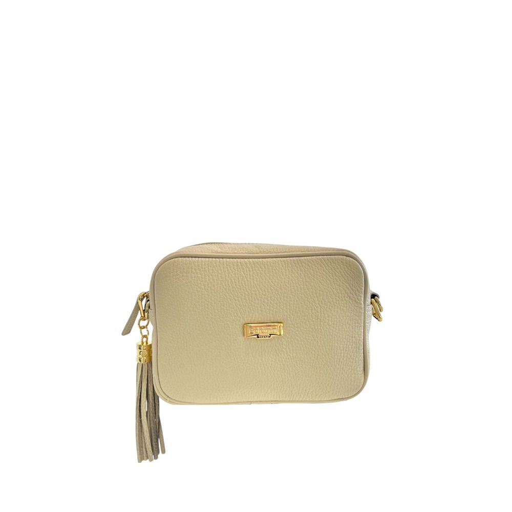 Baldinini Trend Beige Cowhide Crossbody Bag - Stylish & Functional