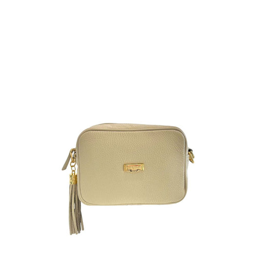 Baldinini Trend Beige Cowhide Crossbody Bag - Stylish & Functional